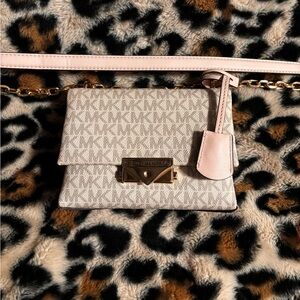 Micheal Kors Cece Small Logo Shoulder Bag with Gold Accents & Key